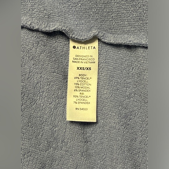 Women’s Athleta Lotus Wrap Open Front Blue Heather Size XXS/XS Style 980564-02 - Picture 4 of 5